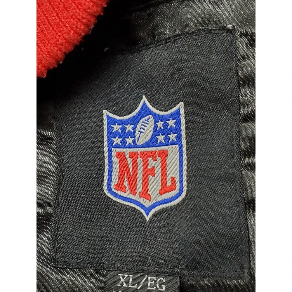 VINTAGE San Francisco 49ers Women Jacket XL Black Embroidered Logo Varsity READ